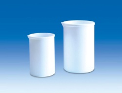 Стакан мерный VITLAB 250 мл, белый, PTFE