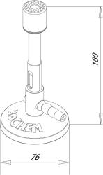 Горелка Bochem Бунзена, природный газ (схема)