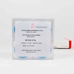 Мембранные фильтры Hahnemühle из нитроцеллюлозы, 0,45 мкм, Ø 47 мм, стерильные, белые