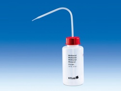 Промывалка VITLAB безопасная, 1000 мл, широкое горло, маркирова "Ethylacetate", PE-LD, с винтовой крышкой из PP