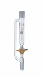 Воронка капельная цилиндрическая Kimble 10 мл, 14/20, с градуировкой, PTFE кран, с противодавлением, без пробки, стекло