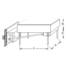 Нагревательная плитка Gestigkeit 33 EB, CERAN, 430 x 430 мм, 2,0 кВт, 3х400 В, с отдельным регулятором, для установки в столы, температура 50-500°C