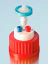 Крышка DURAN Group GL45, с двумя портами DG II, с краном, безопасная, PB, PTFE