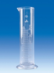 Цилиндр мерный VITLAB, 100 мл, класс B, рельефная шкала, SAN