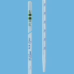 Пипетка градуированнная Brand BLAUBRAND 0,1 мл : 0,001 мл, класс A, ноль снизу, синяя градуировка, стекло