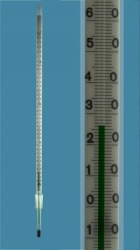 Термометр Amarell на шлифе NS 14,5/23, -10...+360/1°C, глубина погружения 77 мм
