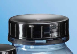Крышка винтовая Kautex, PP, с защитным кольцом и вставкой из PE пены, черная, Ø 65 мм, для широкогорлых контейнеров объемом 500 мл