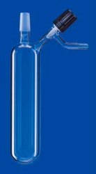 Пробирка круглодонная для азота Lenz 10 мл, керн NS14/23, PTFE игольчатый кран, стекло