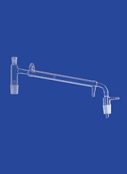 Насадка Lenz дистилляционная, с холодильником Либиха, с вакуумным адаптером, два керна NS14/23,  длина160 мм, с оливами