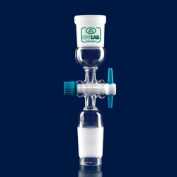 Адаптер ISOLAB с краном PTFE, керн NS19/26, муфта NS19/26, стекло