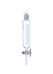 Воронка капельная цилиндрическая Kimble 500 мл, с градуировкой, PTFE кран, с пробкой, стекло