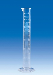 Цилиндр мерный VITLAB, 2000 мл, класс A, высокий, рельефная шкала, PMP