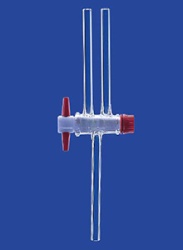 Кран двухходовой Lenz NS14,5, диаметр отверстия 1,5 мм капилляр, PTFE