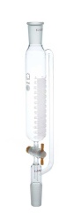 Воронка капельная цилиндрическая Kimble 1000 мл, 24/40, с градуировкой, PTFE кран, с противодавлением, без пробки, стекло