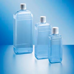 Бутыль Kautex узкогорлая 1000 мл, PVC, прямоугольная, Ø 25 мм, прозрачный цвет, без крышки