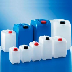 Канистра Kautex 30 л, HDPE, Ø 60 мм, синий цвет, без крышки, с допуском ООН для транспортировки