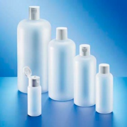 Бутыль Kautex 250 мл, HDPE, круглая, естественный цвет, с винтовой флип-крышкой